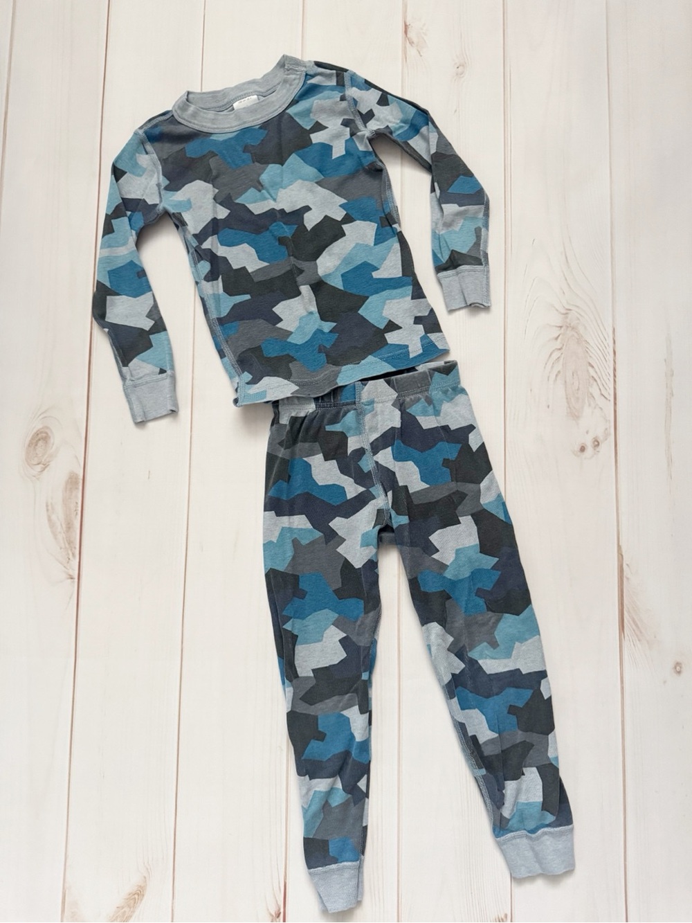 Hanna Andersson Blue Camo Pajamas